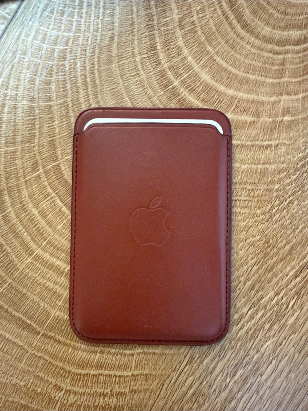 Apple iPhone Leather Wallet (MagSafe) - Brown